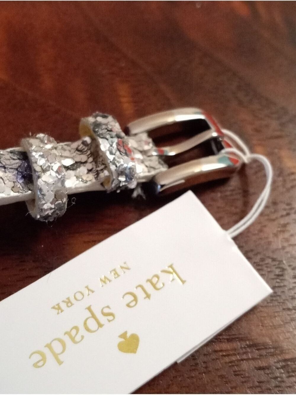 Kate Spade Silver Glitter Tiny Metro Watch - Picture 5 of 10